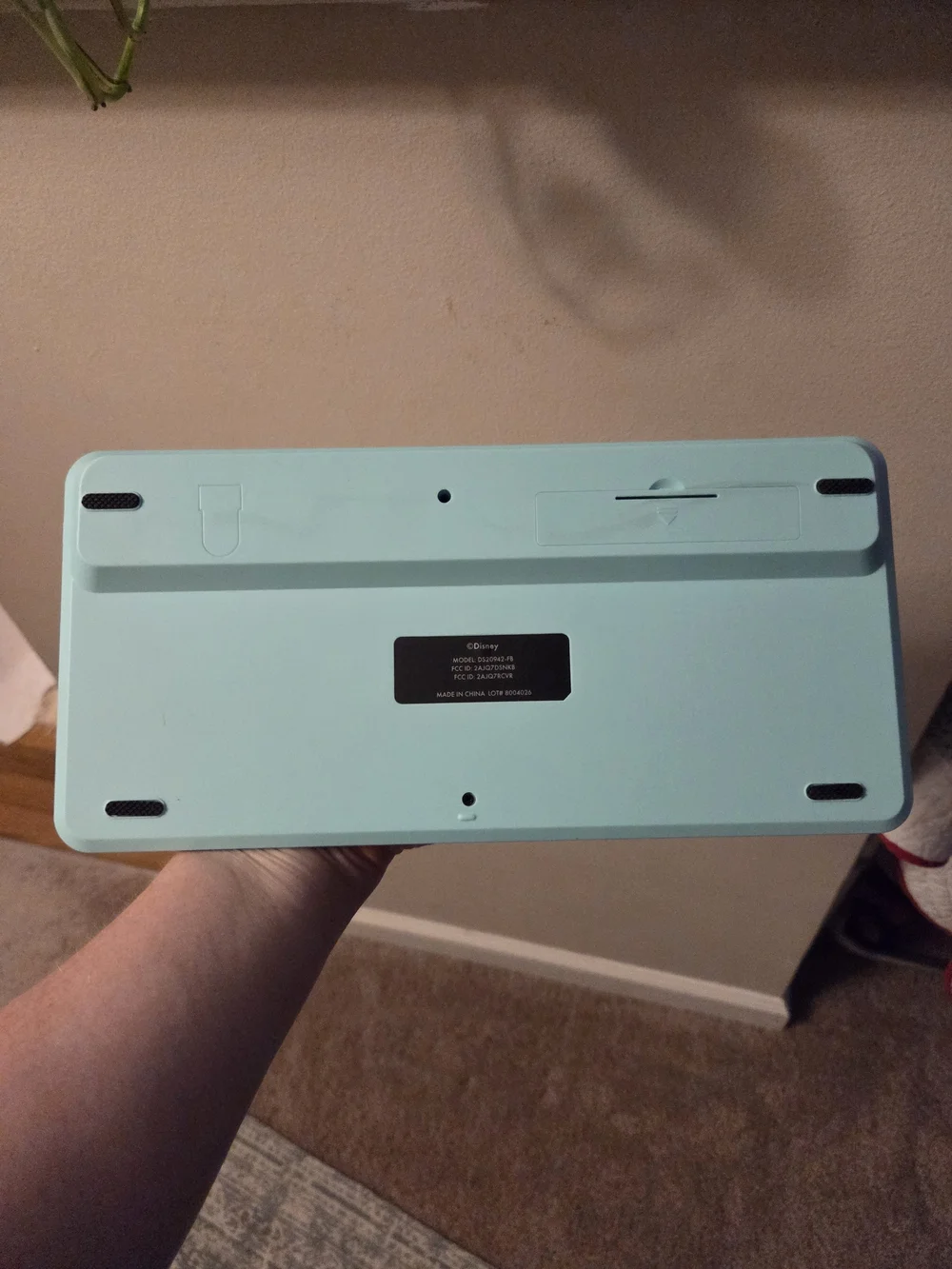 Disney Stitch Wireless Keyboard Cute Turquoise & Salmon Nwot